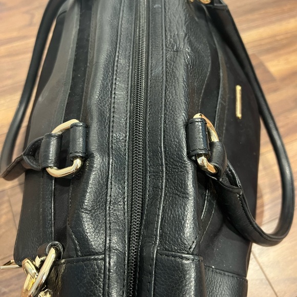 Rebecca Minkoff Baby Diaper Bag Black Gold Purse Knocked Up Collection - Picture 7 of 16